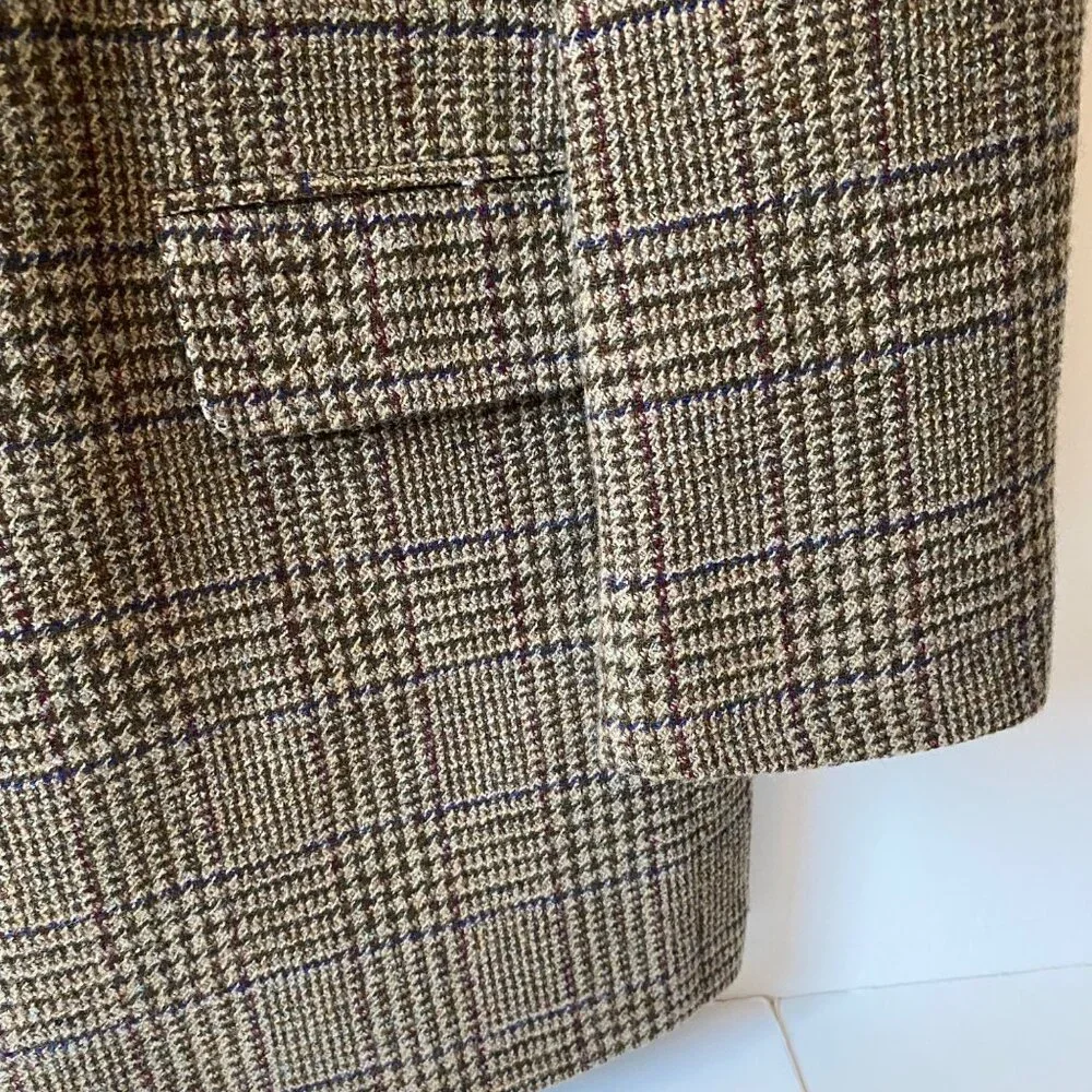 Ralph‎ Lauren brown wool tweed sport jacket blazer 3 buttons office men 44T